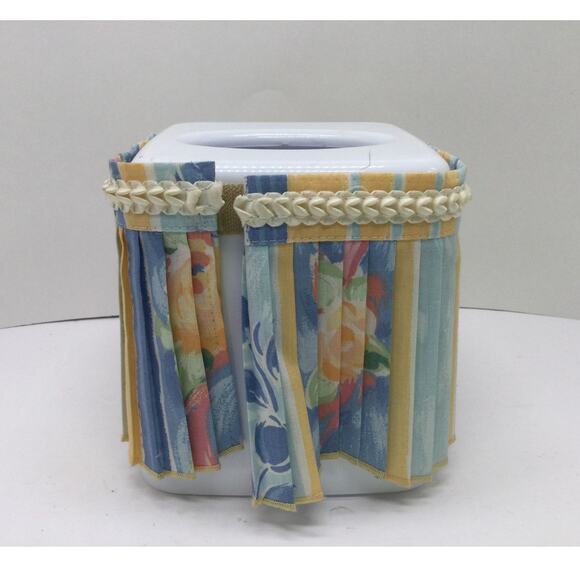 Vintage Discontinued Croscill Fiesta Tissue Box Cover Hand Made - Picture 5 of 7